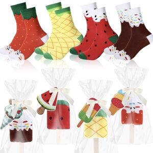 Fruity Ice Pop Socks 🍍🍉🍊🍫 UNISEX